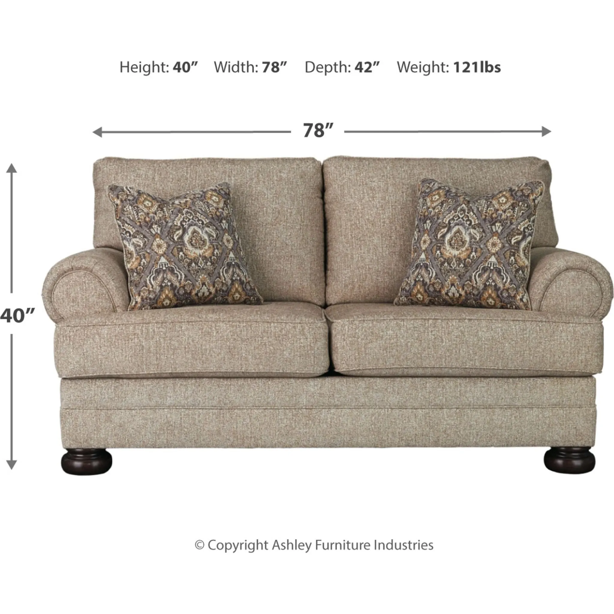 Kananwood Loveseat - Oatmeal