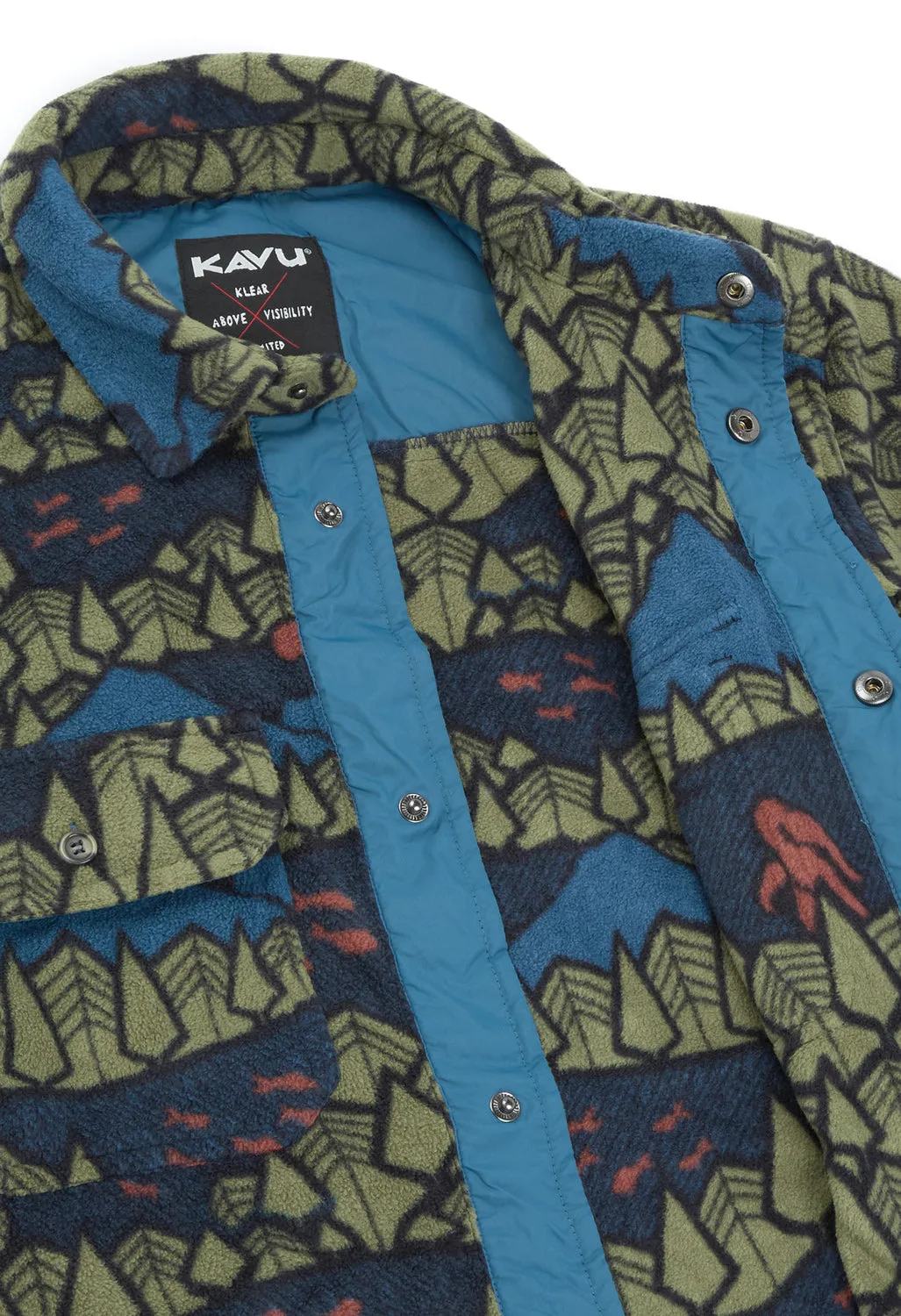 KAVU Men's Oh Chute Fleece Shirt - Sasquatch Twilight