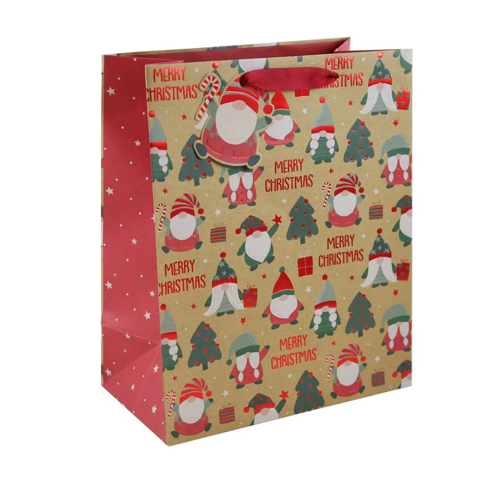 Kraft Christmas Gonk Gift Bag