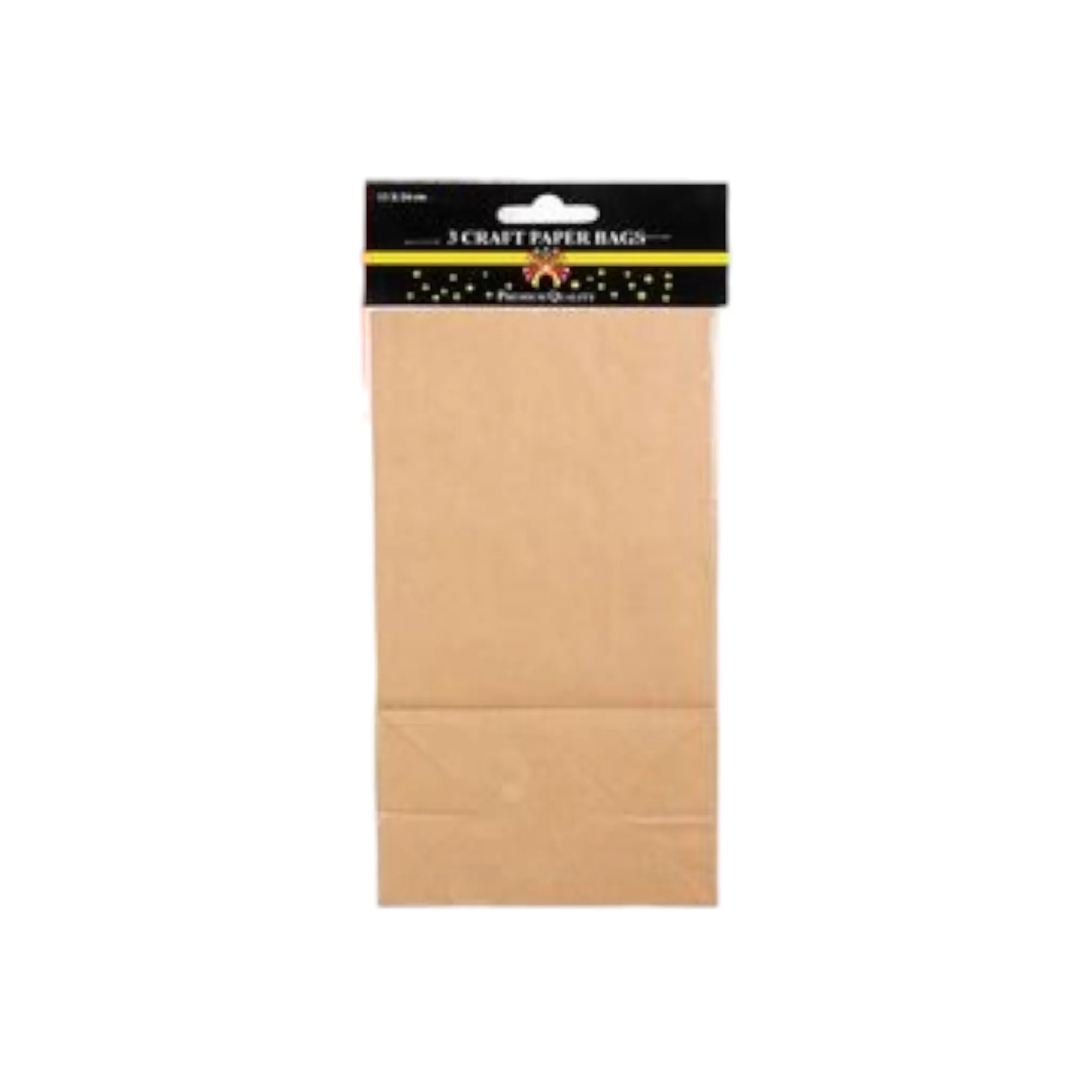 Kraft Paper Gift Bag PPP Packet Medium 13x24cm 3pack