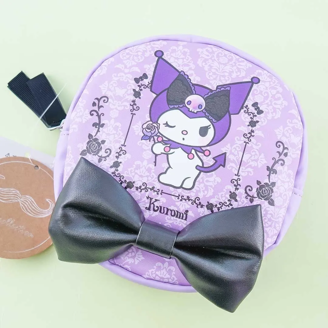 Kuromi Lolita Round Cosmetic Pouch