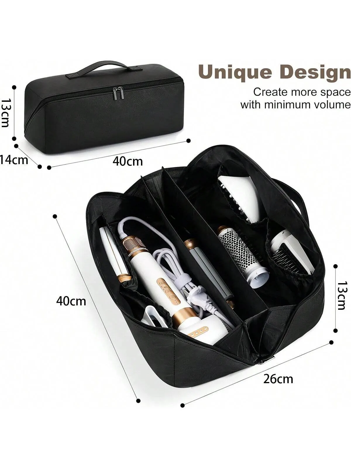 Leather Hair Tools Travel Bag, Airwrap Travel Case