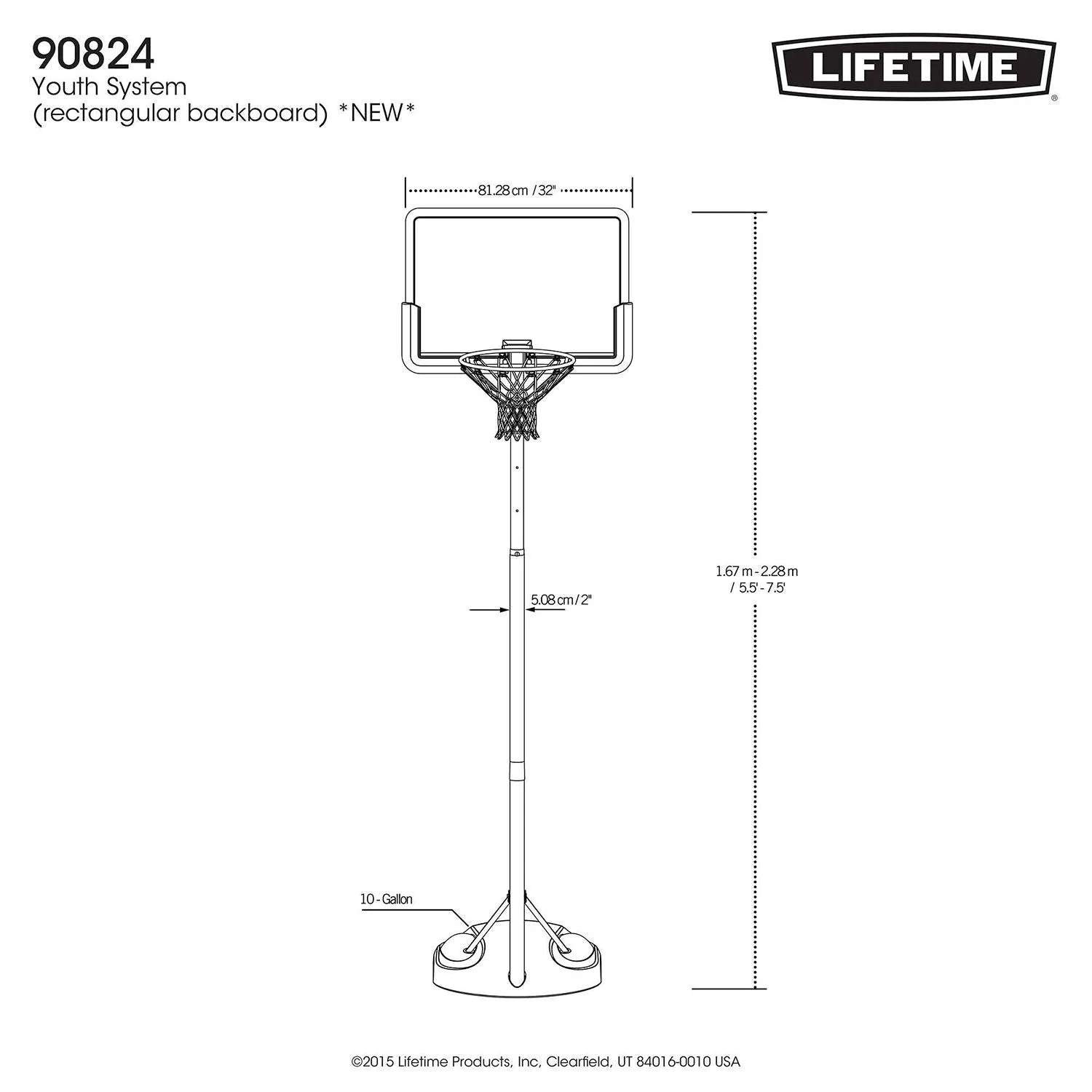 Lifetime 32'' Rookie Youth Portable Basketball System