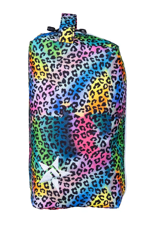 Limited Edition Rainbow Jungle Rebel Makeup Bag with White Zipper