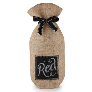 Marketplaceª Jute Chalkboard Wine Sack by Twine