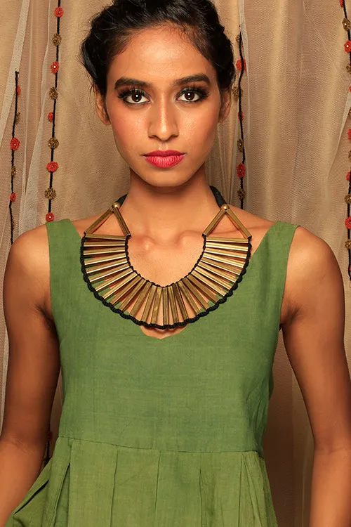 Mayabazaar 'Statement' Choker Spun Gold Bg Necklace