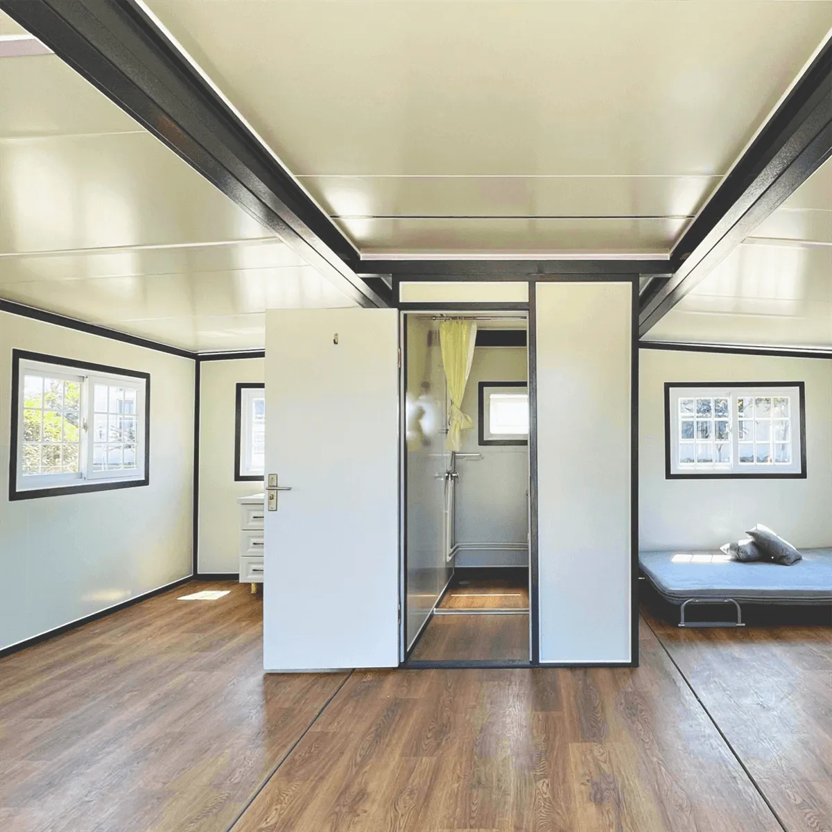 Modern Office Expandable Prefab House 19ft x 20ft with Cabinet PM00011902