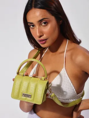 Nano Lime Green Mini Box Bag | Modern Myth