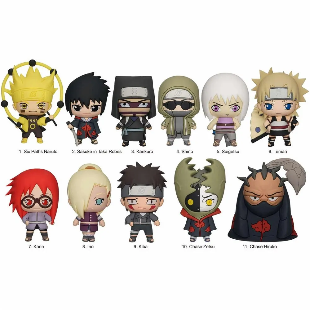 Naruto 3D Foam Keyring Bag Asst-Ser 6-24pcs PDQ