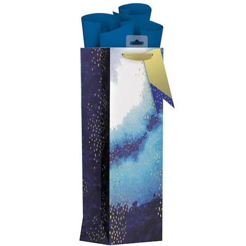 Opulent Geo Bottle Gift Bag - 12.5cm x 37.5cm Sleek Modern Gift Bag Specifically Designed Presenting Bottles