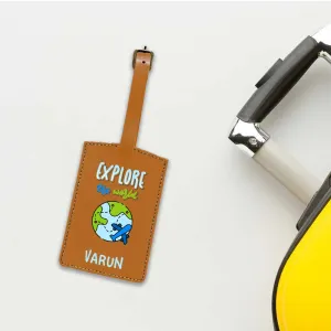 Personalised Luggage Bag Tags for Kids Designer PU Leather Tags