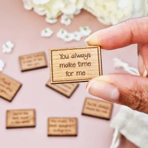 Personalised Wooden 'Reasons I Love You Dad' Tokens