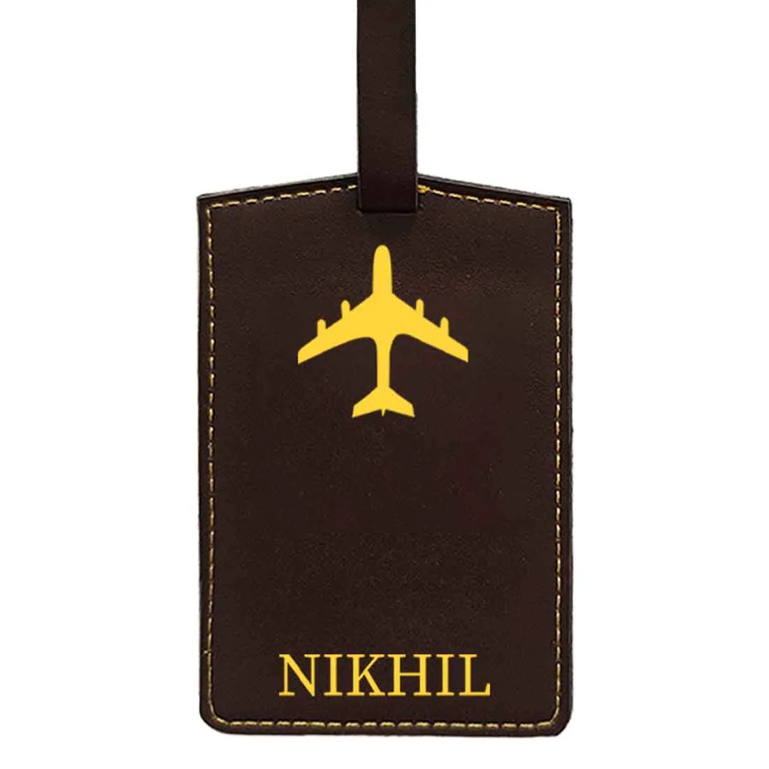 Personalized Travel Luggage Tags with Name PU Leather Suitcase Tags - ADD NAME