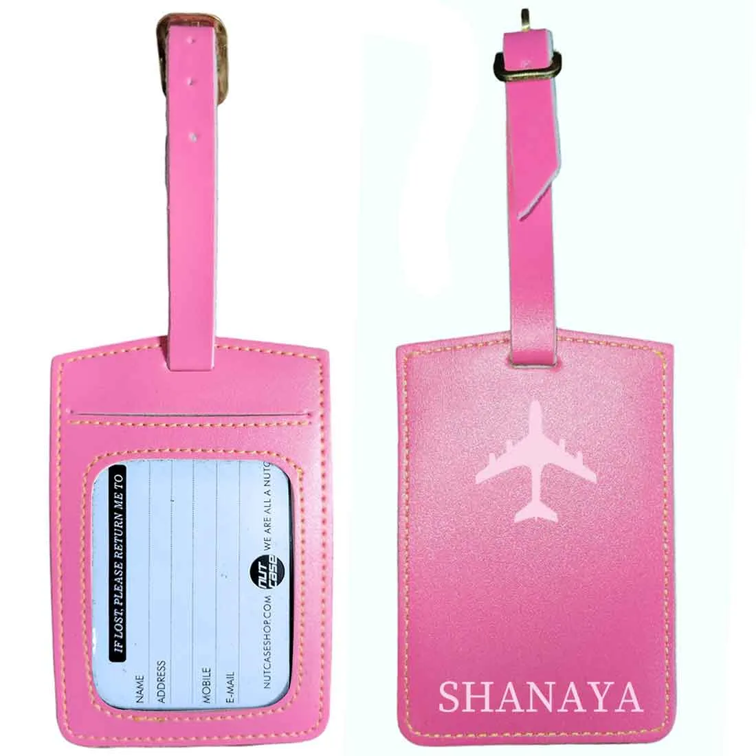 Personalized Travel Luggage Tags with Name PU Leather Suitcase Tags - ADD NAME