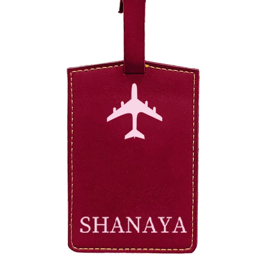 Personalized Travel Luggage Tags with Name PU Leather Suitcase Tags - ADD NAME