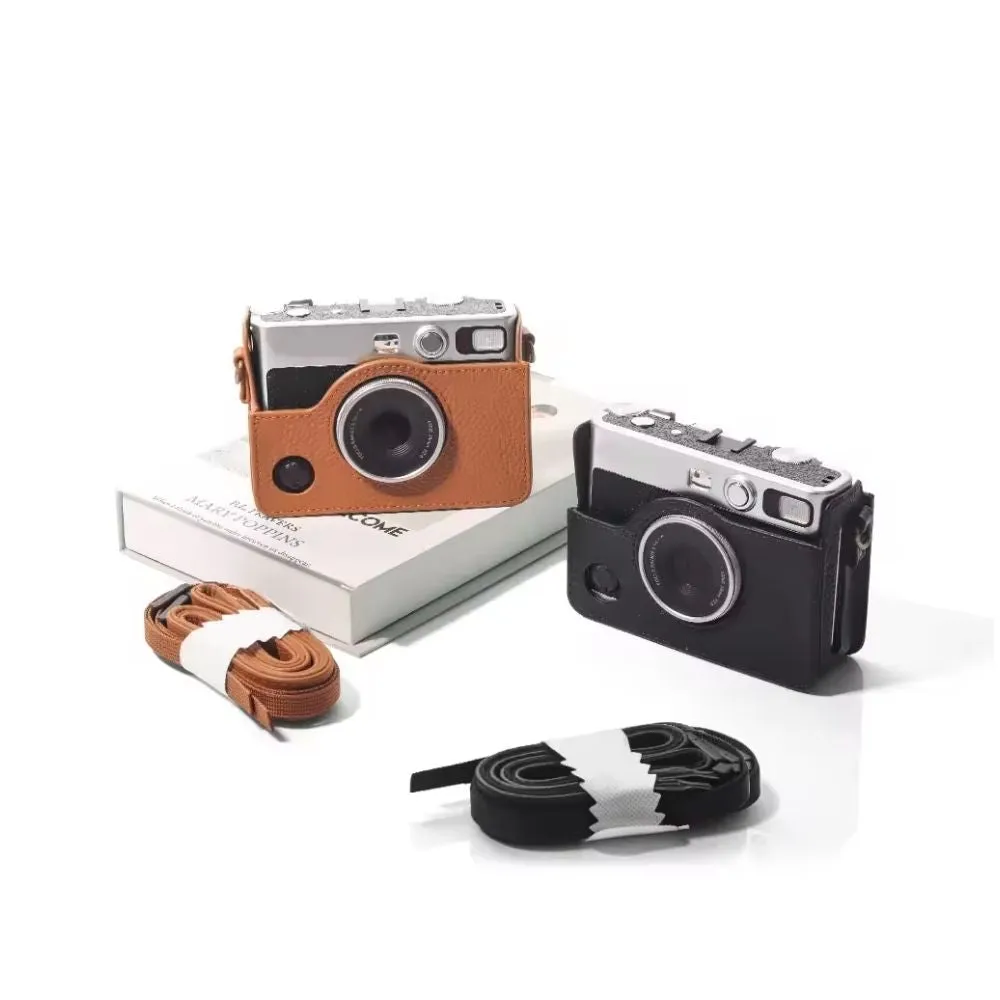 Pikxi Portrait & Landscape Style Sling Bag Leather Case for Fujifilm Instax Mini EVO