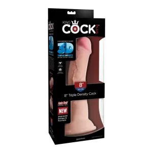 Pipedream King Cock Plus 8 in. Triple Density Cock Realistic Dildo With Suction Cup Beige