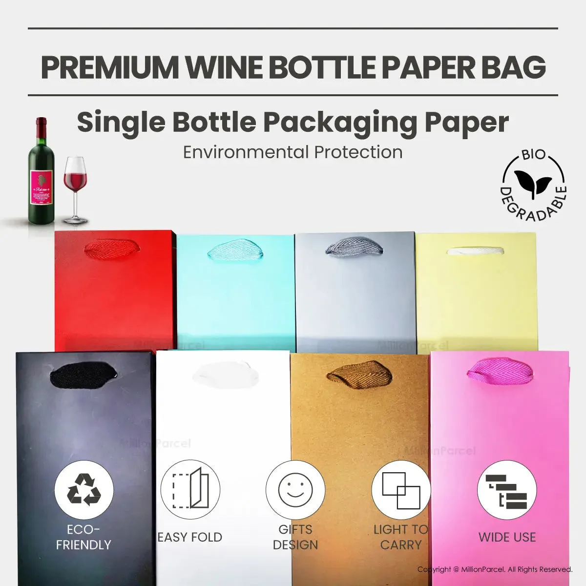 Premium Wine Paper Bag | Wine Gift Bag