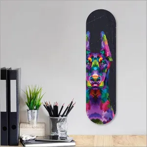 Printed Doberman Dog Skateboard Wall Art