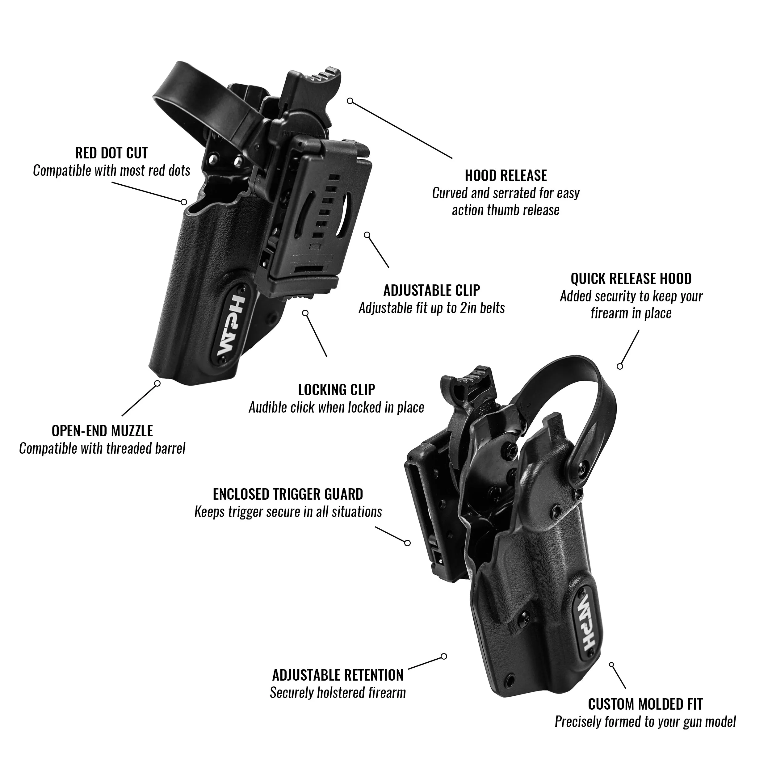 PSA Dagger Compact with Streamlight TLR-1/1S/HL Light Level 2 Duty Holster