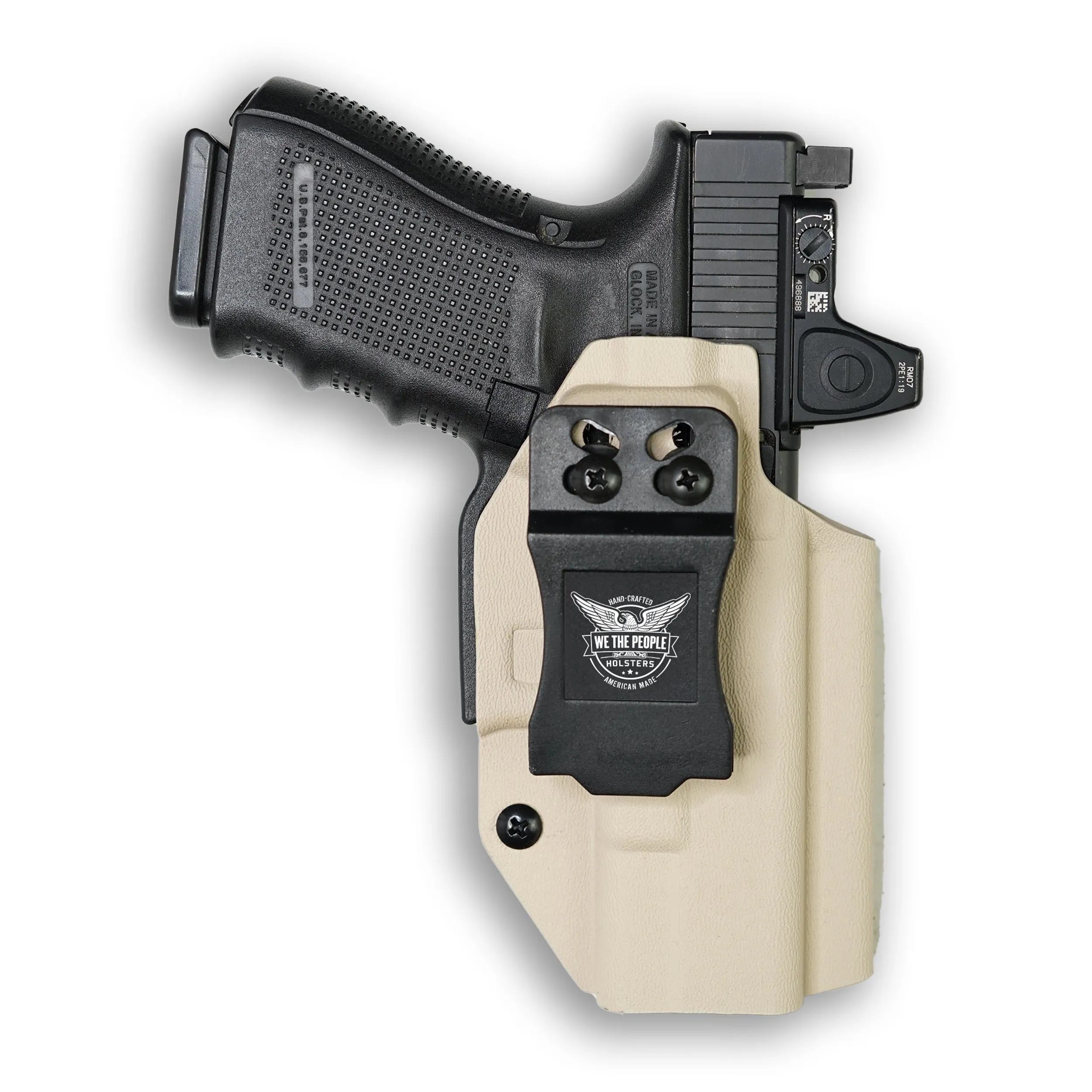 PSA Dagger Compact with Surefire X300U-A Light Red Dot Optic Cut IWB Holster