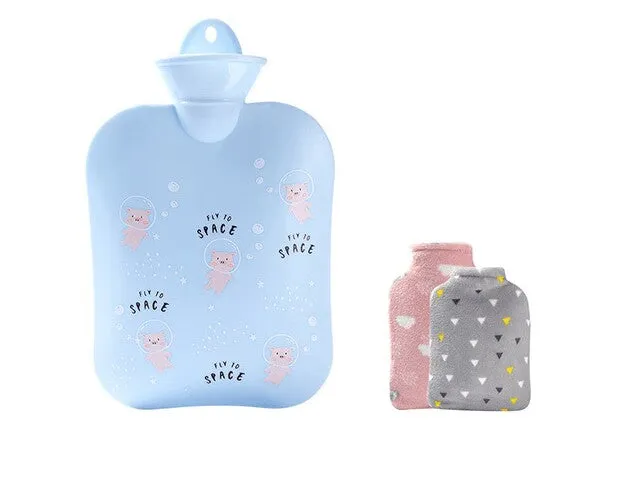 pvc cartoon plush hot water bottle