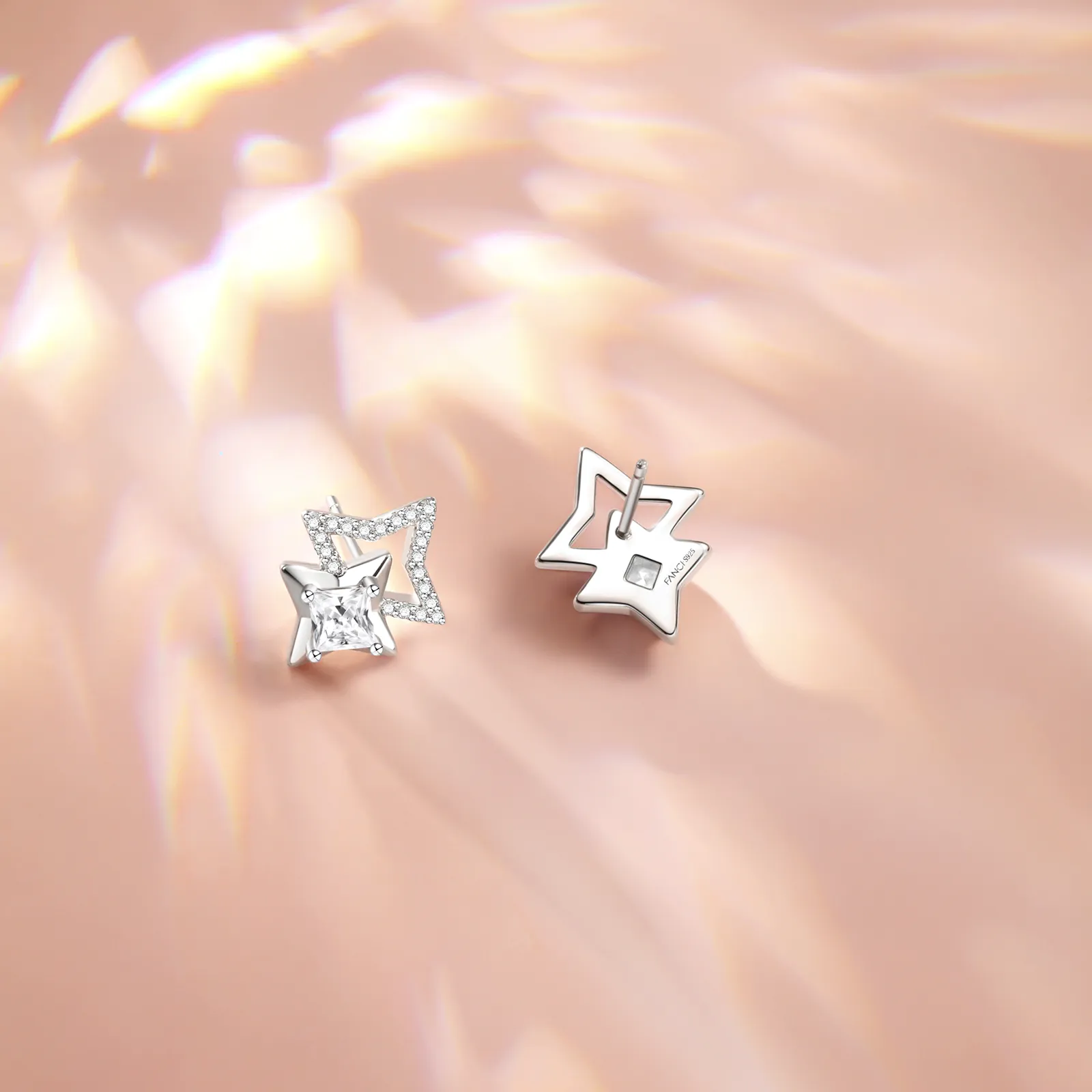 "Starlit Melody" Sterling Silver Echo Post Earrings