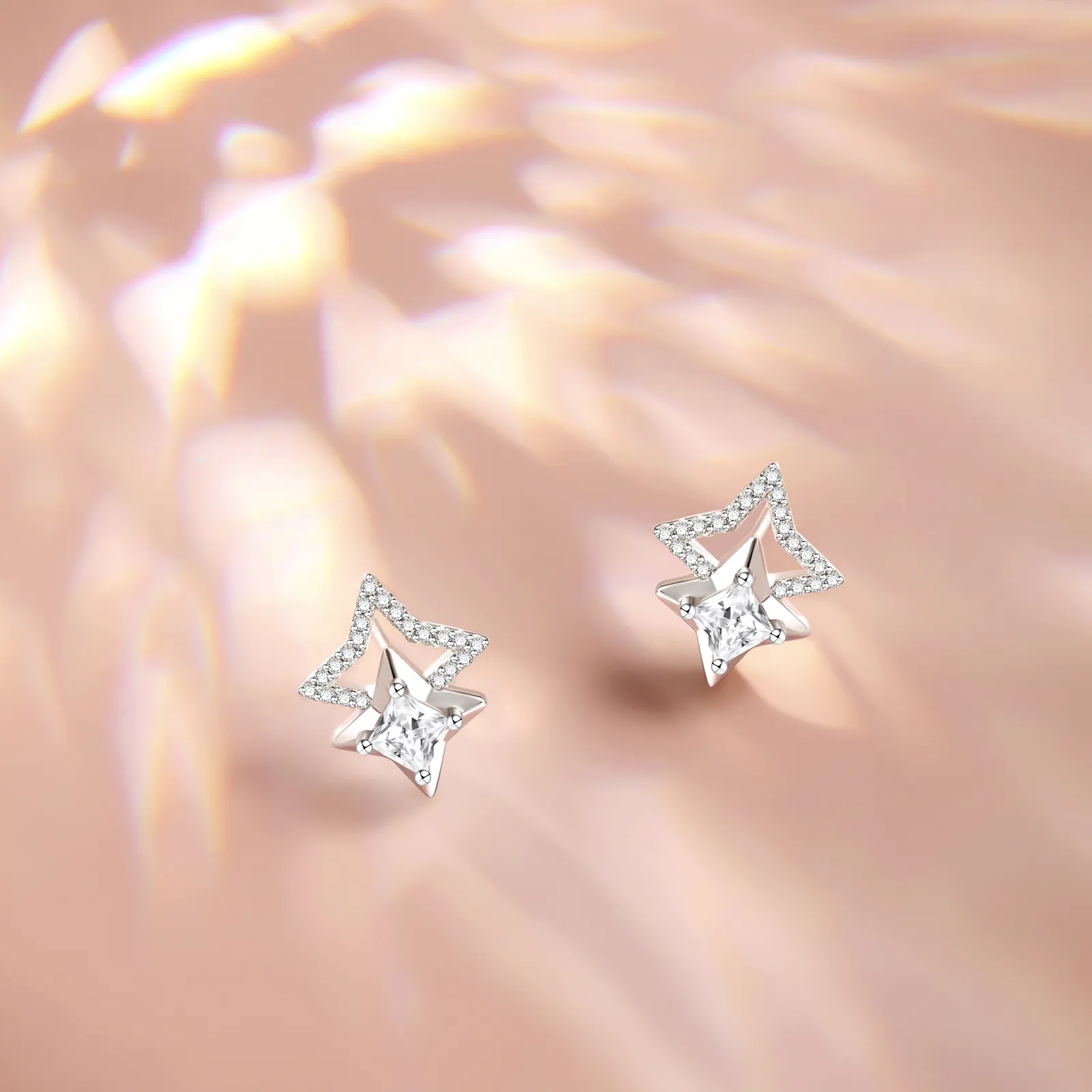 "Starlit Melody" Sterling Silver Echo Post Earrings