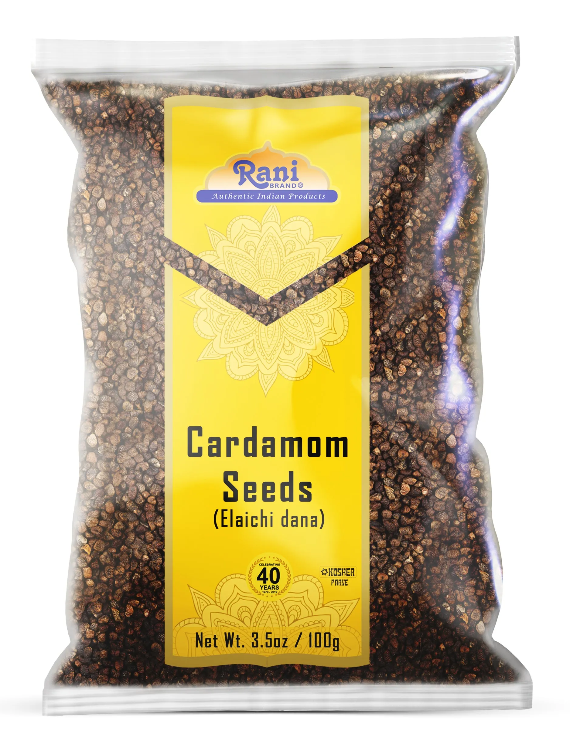 Rani Cardamom (Elachi) Decorticated Seeds Indian Spice 3.5oz (100g) ~ All Natural | Vegan | Gluten Friendly | NON-GMO | Kosher | Indian Origin |