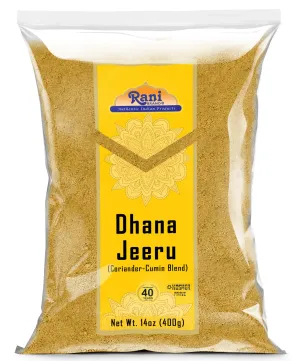 Rani Dhana-Jeeru (Coriander-Cumin Blend 50-50) Powder 14oz (400g) ~ All Natural | Salt Free | Vegan | Gluten Friendly | NON-GMO | Kosher