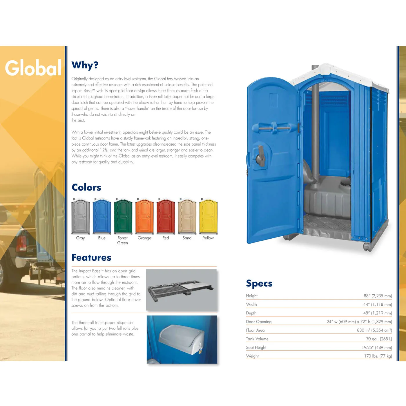 Satellite Global Portable Restroom-Global1