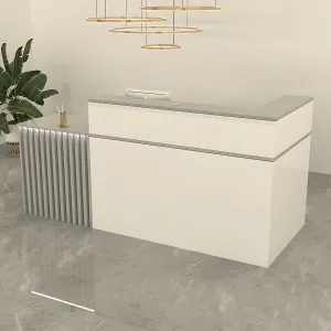 Simple Modern Lacquered Corner Reception Desk