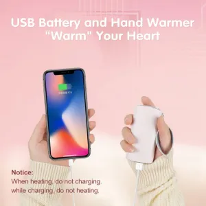 Smarkey Rechargeable Hand Warmer Electric Handwarmers Hot Pocket Warmer Portable Heating Battery 10000mAh USB Heated Jacket Battery Power Bank Winter Gift for Women