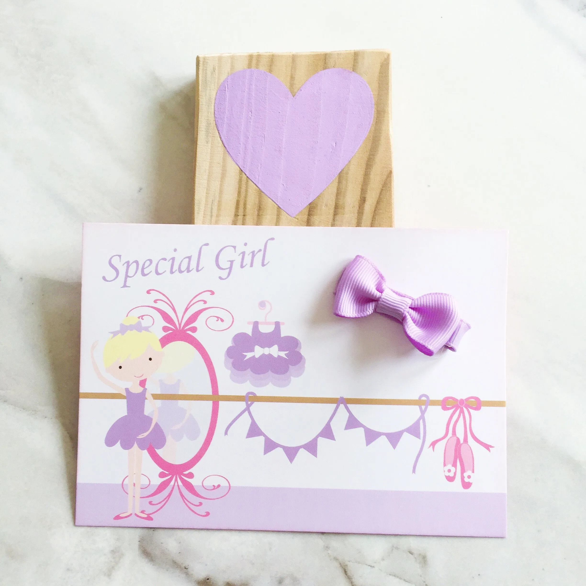 Special Girl Gift Card and Mini Hair Bow