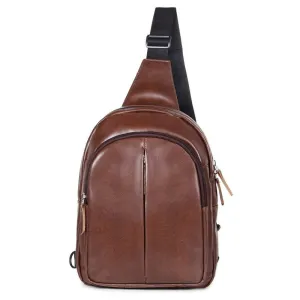 THE CLOWNFISH Delight Sling Bag - Faux Leather, Adjustable Strap | 5L Capacity | Caramel Brown