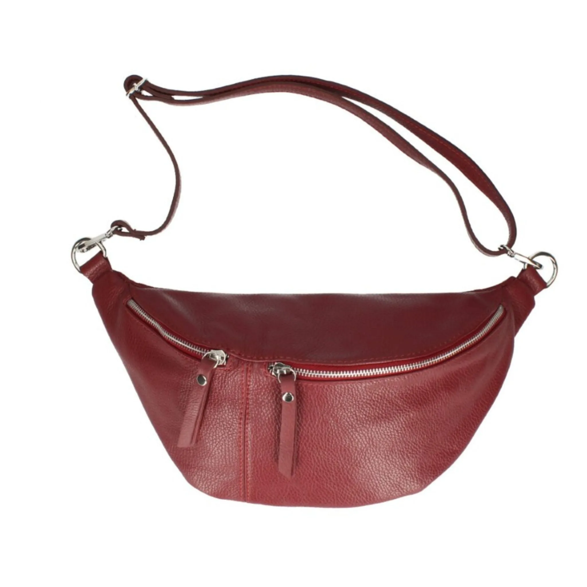 The Large Leather BumBag / Sling Bag (Exposed Zips)