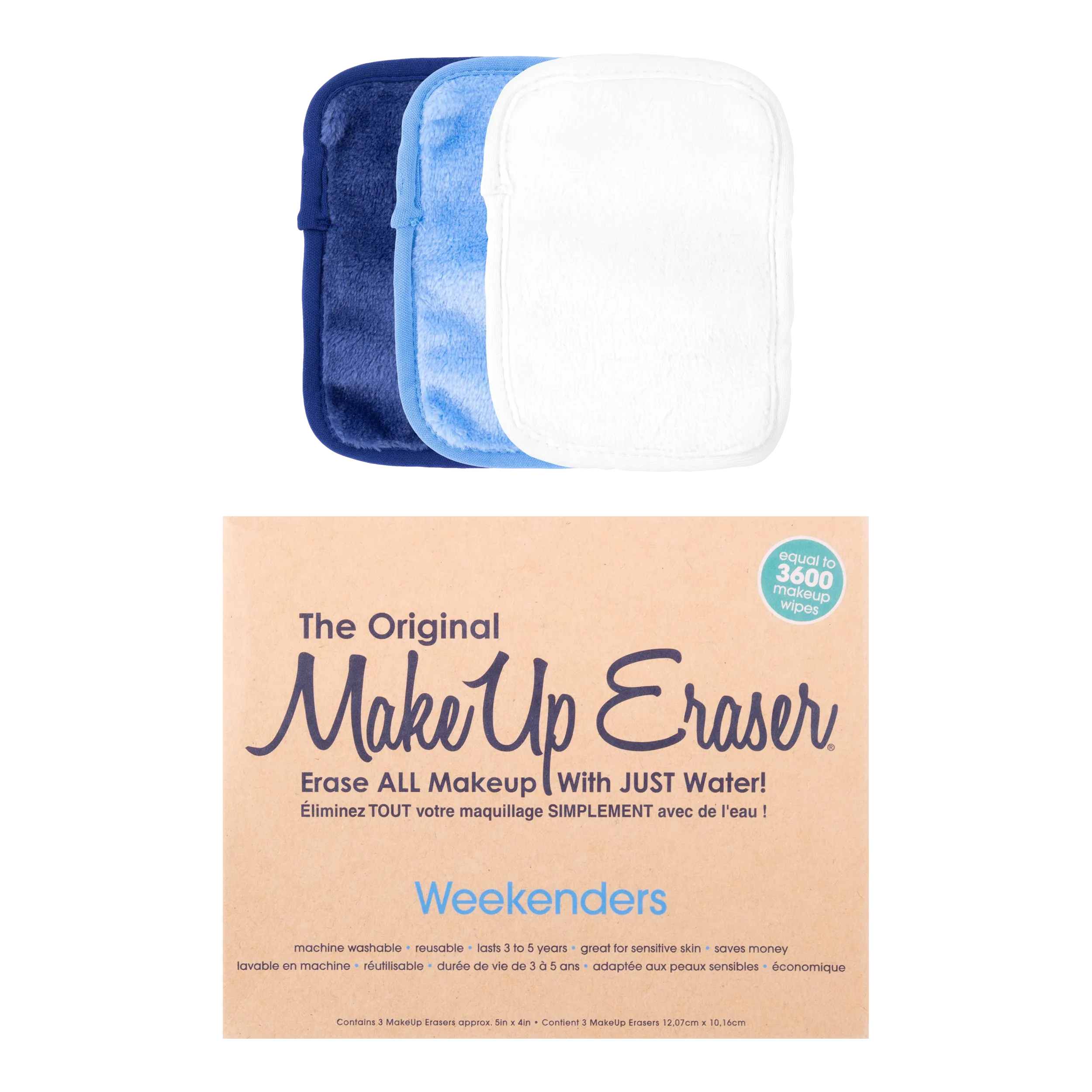 The Original MakeUp Eraser (Weekenders Blue 3 Day Set)