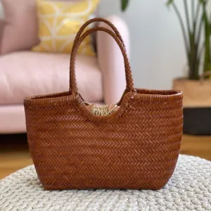 The Woven Leather Basket Bag