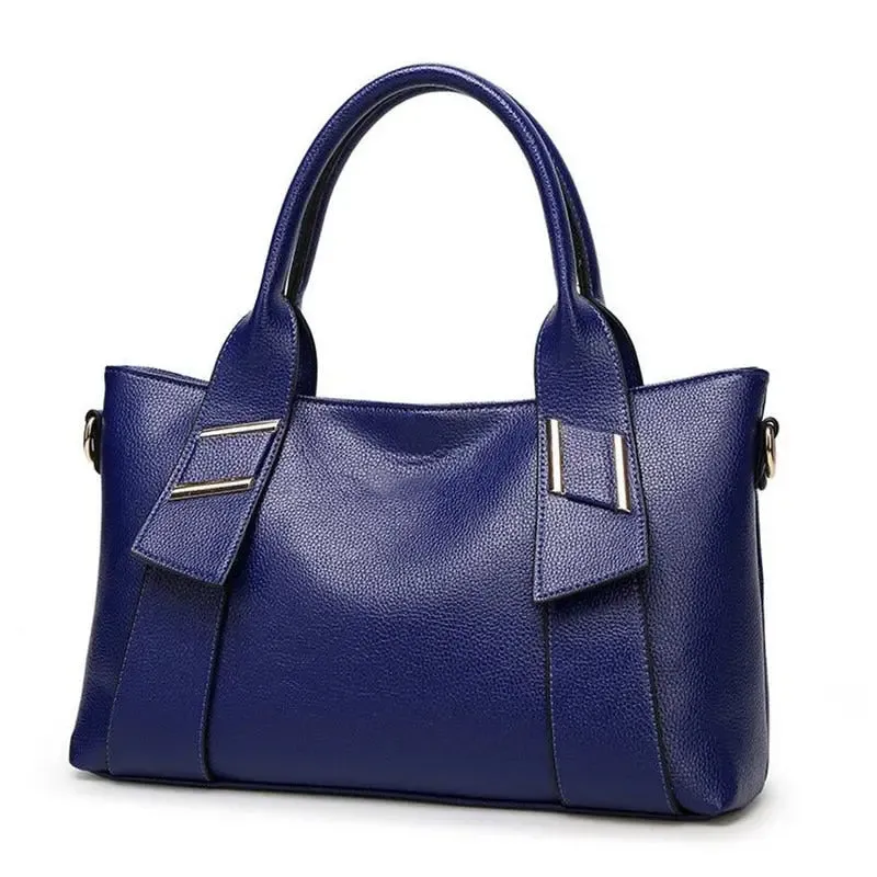 Top Handle PU Leather Handbag