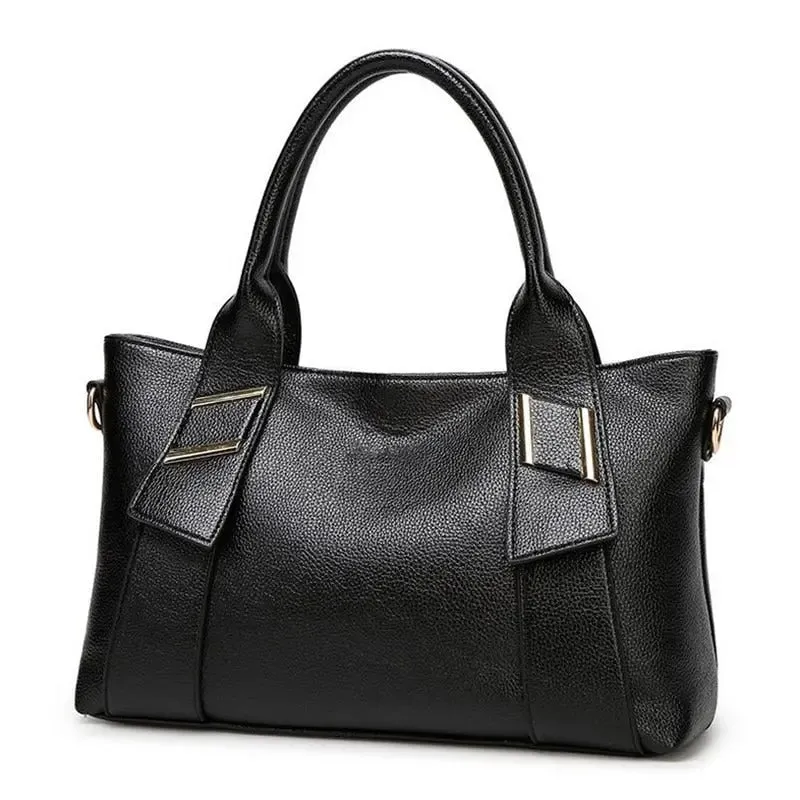 Top Handle PU Leather Handbag