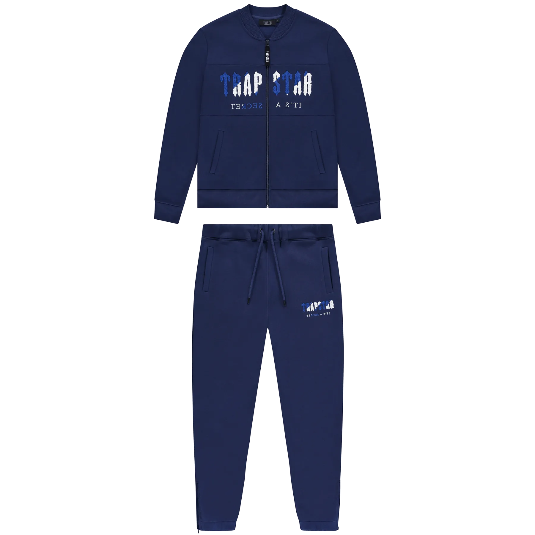 Trapstar Chenille Decoded Zip Tracksuit-Navy/Dazzling Blue/Black