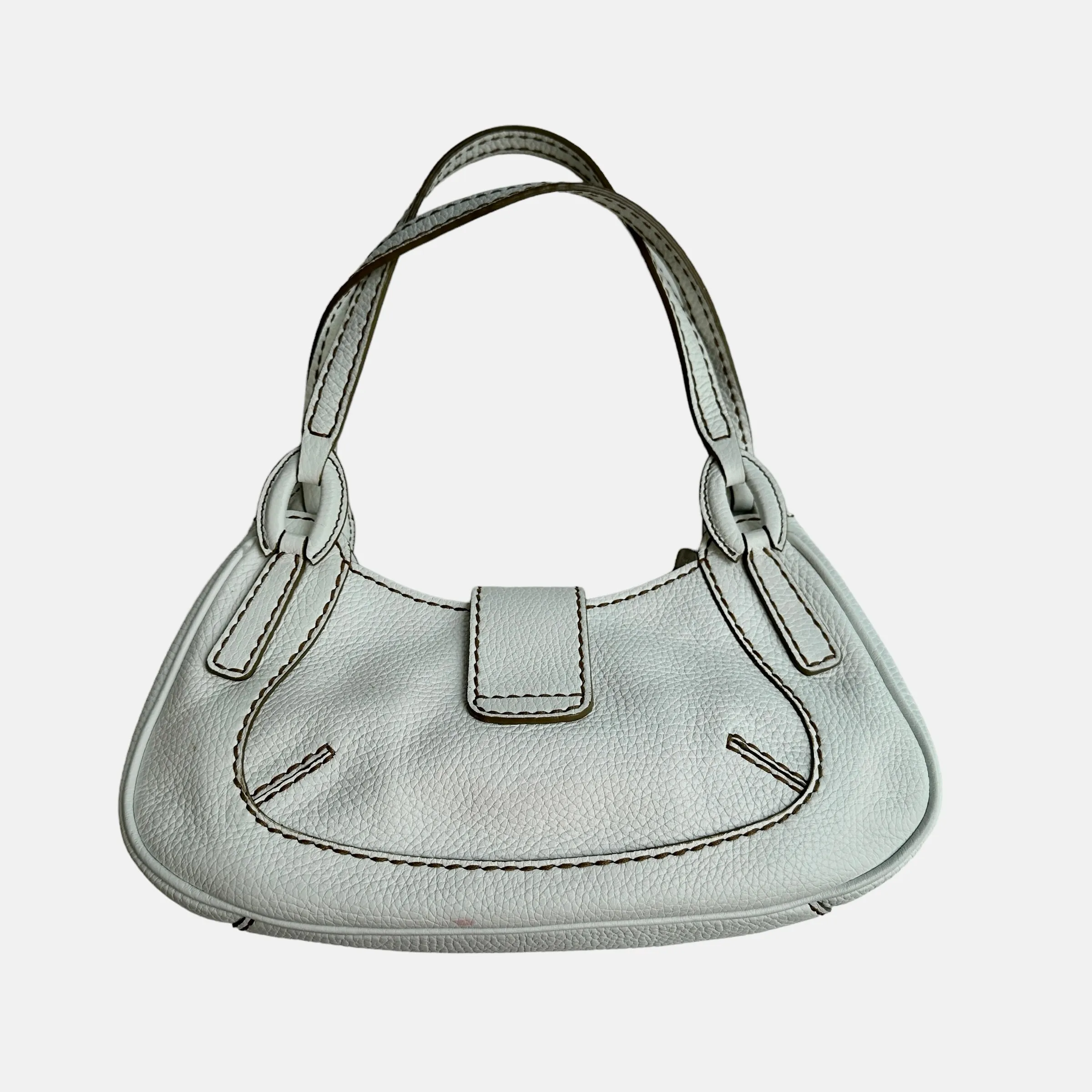 White Leather Shoulder Bag