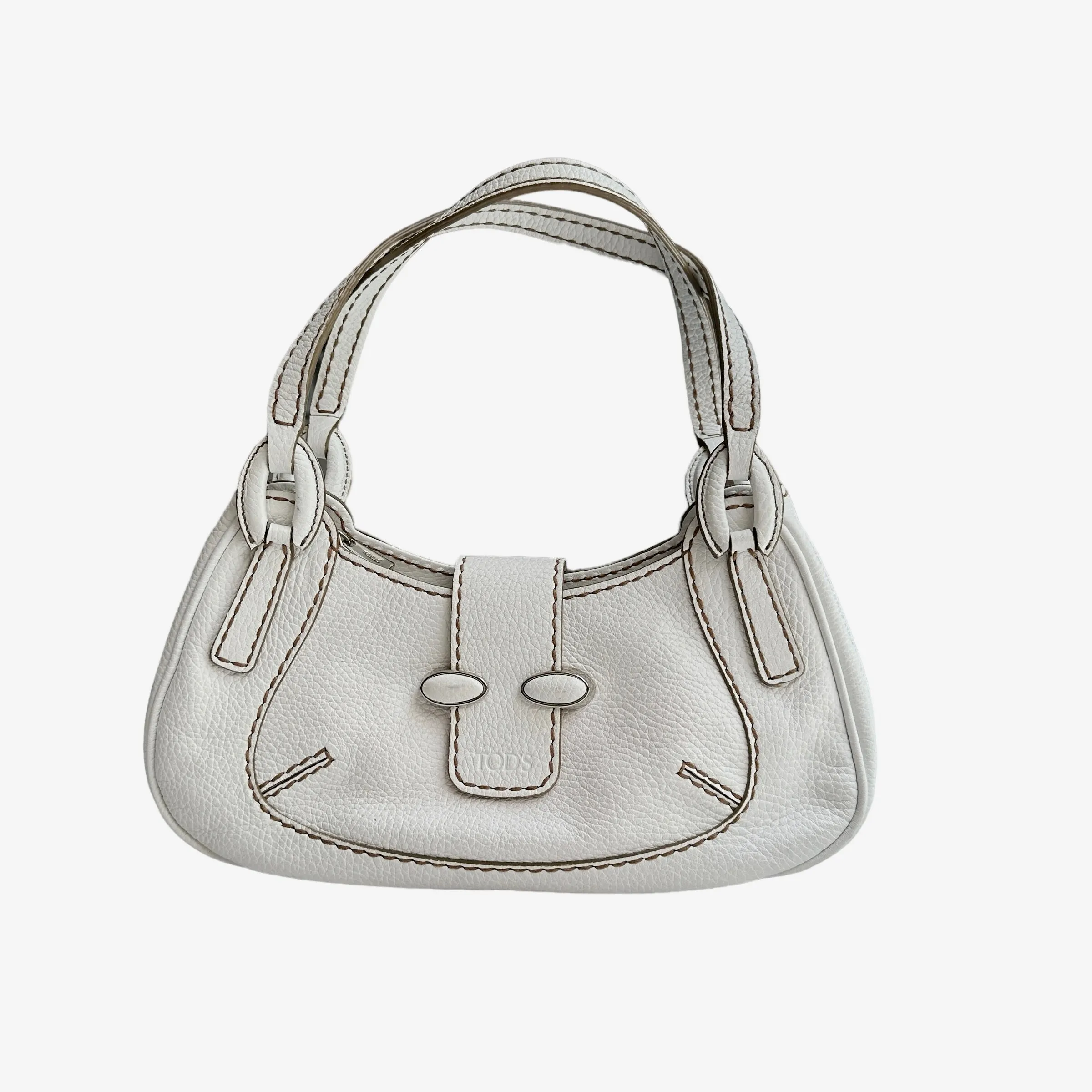 White Leather Shoulder Bag