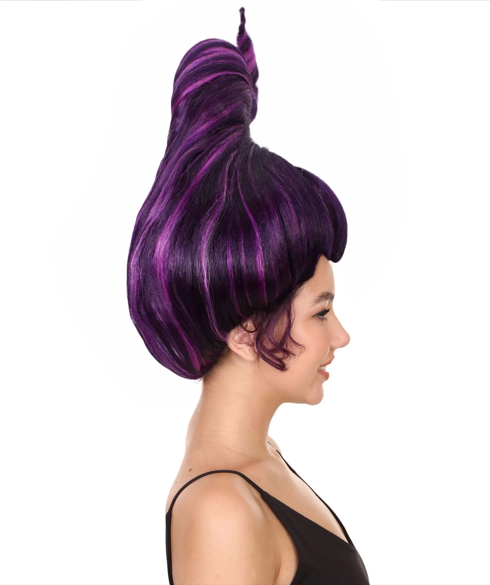 Witch Sister , Whimsicle Purple Twisted Updo , Premium Halloween Wig