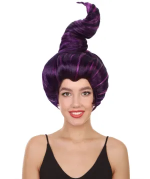 Witch Sister , Whimsicle Purple Twisted Updo , Premium Halloween Wig