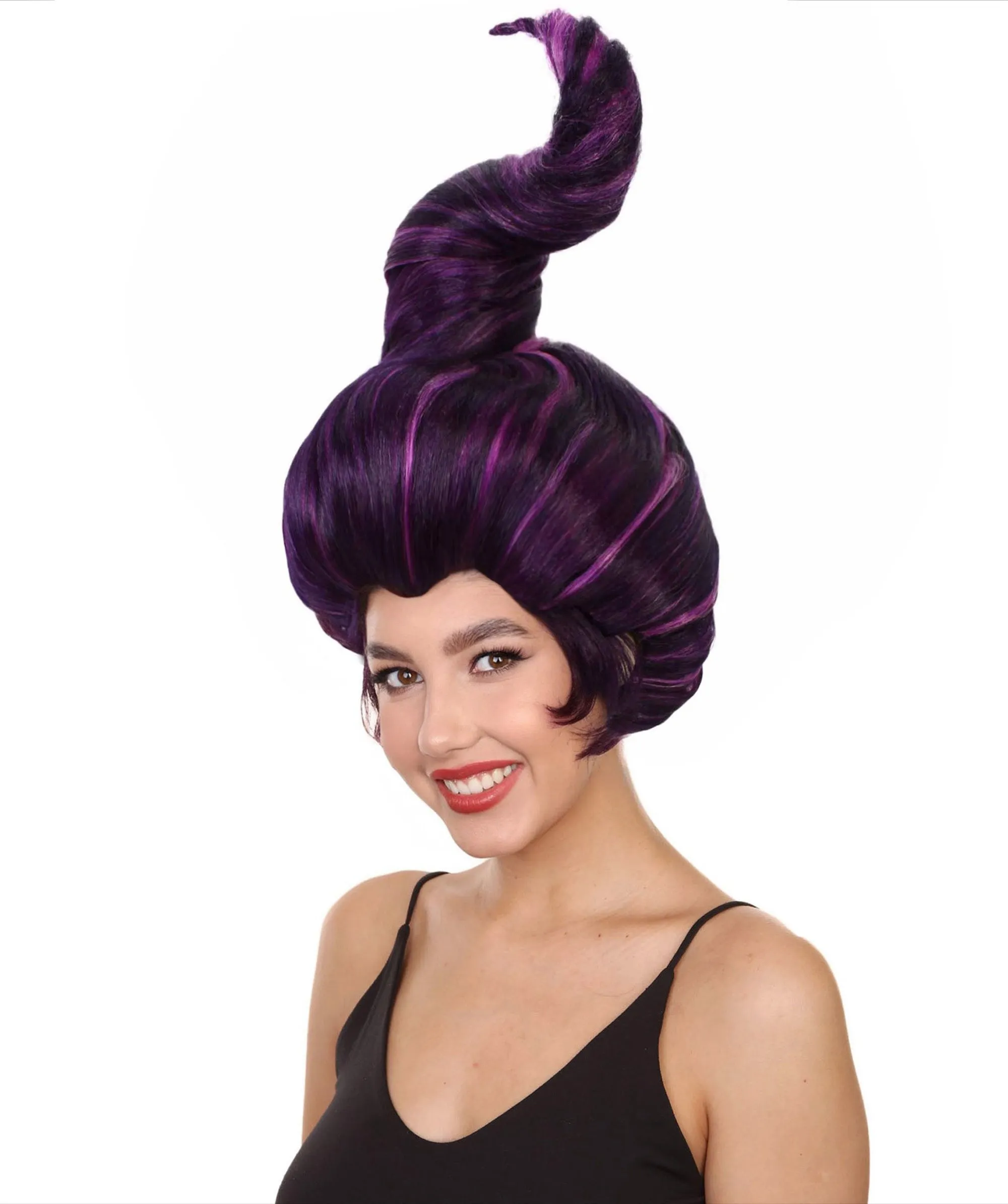 Witch Sister , Whimsicle Purple Twisted Updo , Premium Halloween Wig