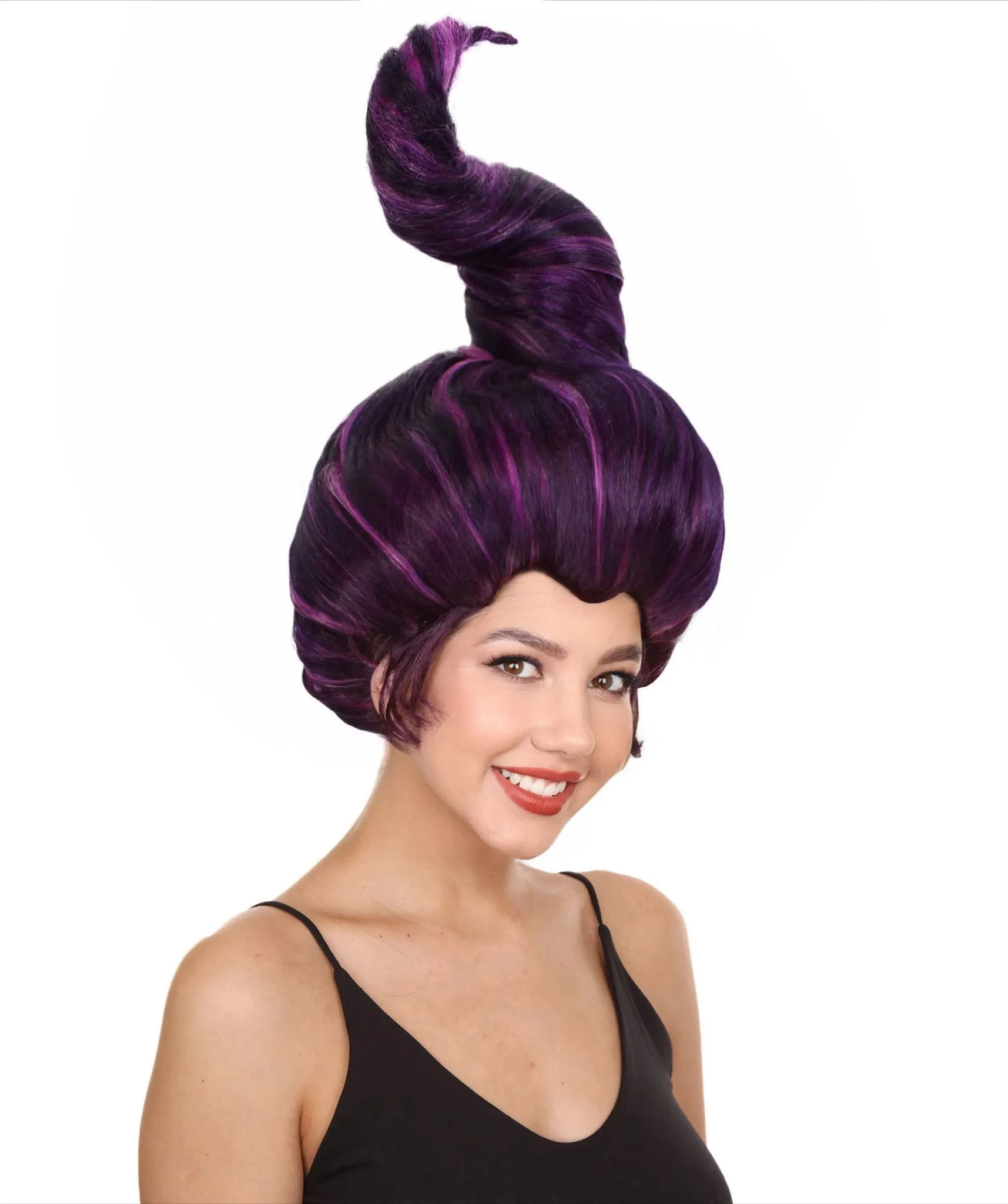 Witch Sister , Whimsicle Purple Twisted Updo , Premium Halloween Wig