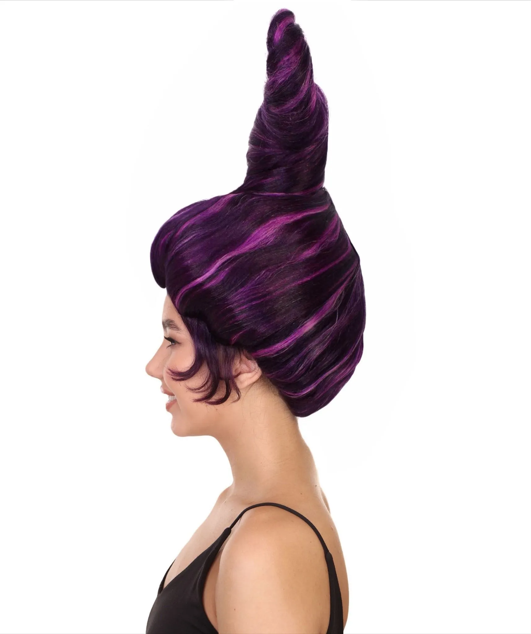 Witch Sister , Whimsicle Purple Twisted Updo , Premium Halloween Wig