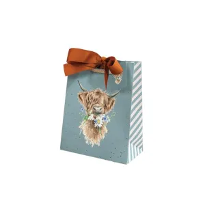 Wrendale Daisy Coo Highland Cow Small Gift Bag